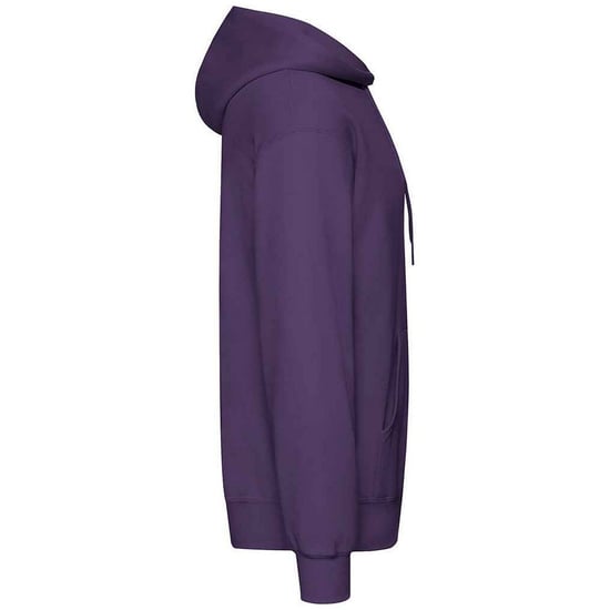 Fruit Of The Loom Adults Unisex Classic Hooded Sweatshirt (Purple) - Image 3