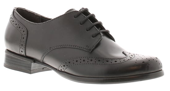 Love Leather Womens Shoes School Angelica Leather Lace Up black
