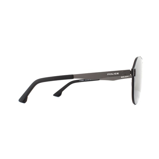 Police Sunglasses SPL339 Flow 1 0627 Matte Ruthenium Smoke Grey