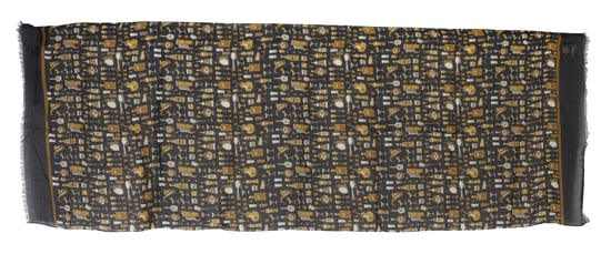 Bufanda para hombre con estampado de cóctel de modal y cachemira azul de Dolce & Gabbana - Image 3