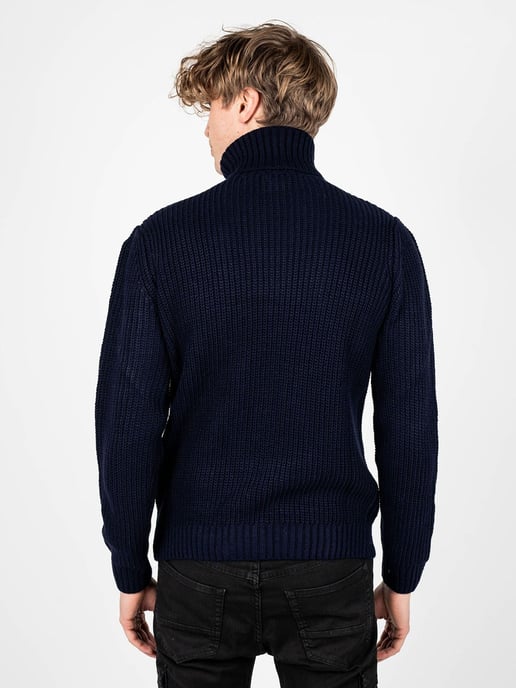 Xagon Man Suéter del hombre azul oscuro - Image 4