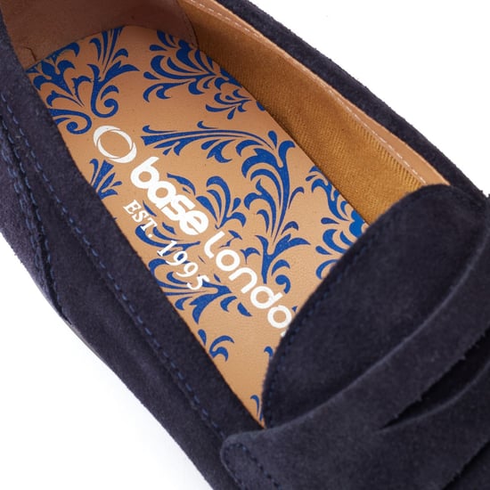 Base London Bruno Leather Men's Navy Loafers - Image 6