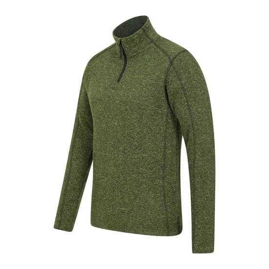 Mountain Warehouse Mens Idris II Half Zip Fleece Top (Dark Khaki) - Image 2