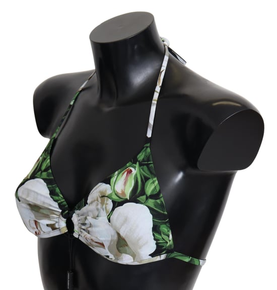 Top de bikini halter multicolor de estampado floral para mujer de Dolce & Gabbana - Image 2