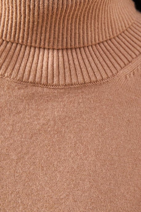Petite Pocket Front Roll Neck Jumper