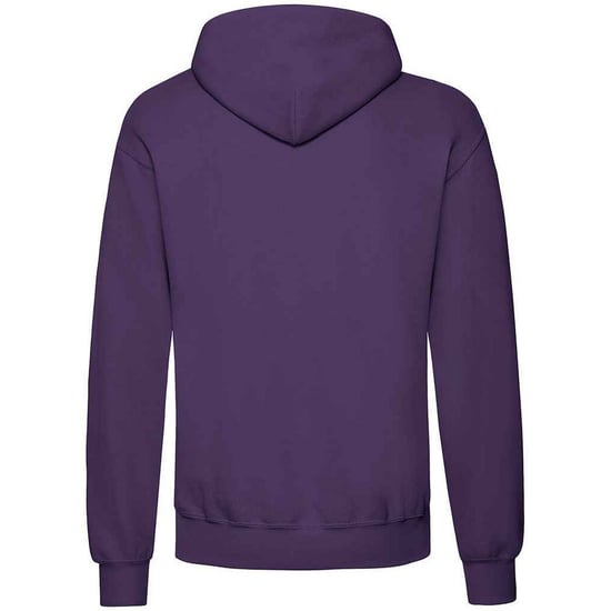 Fruit Of The Loom Adults Unisex Classic Hooded Sweatshirt (Purple) - Image 2