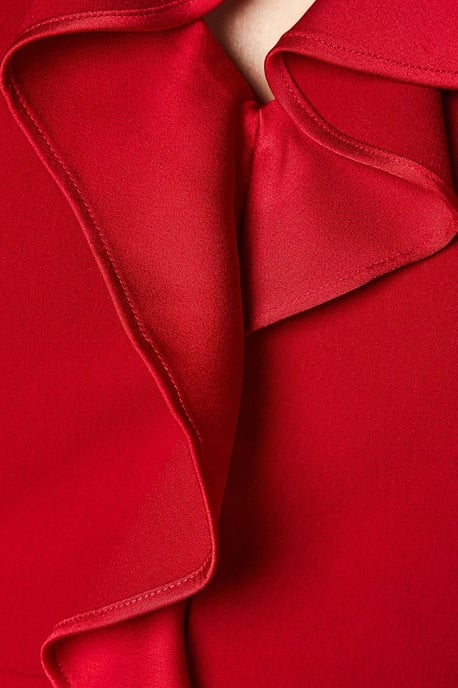Occasion Satin Ruffle Shift Dress