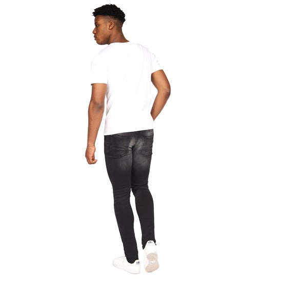 Crosshatch Mens Barbeck Slim Jeans (Black Wash) - Image 5