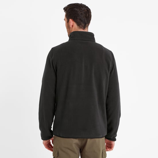 Herwick Mens Quarter Zip Fleece Black/Washed Black