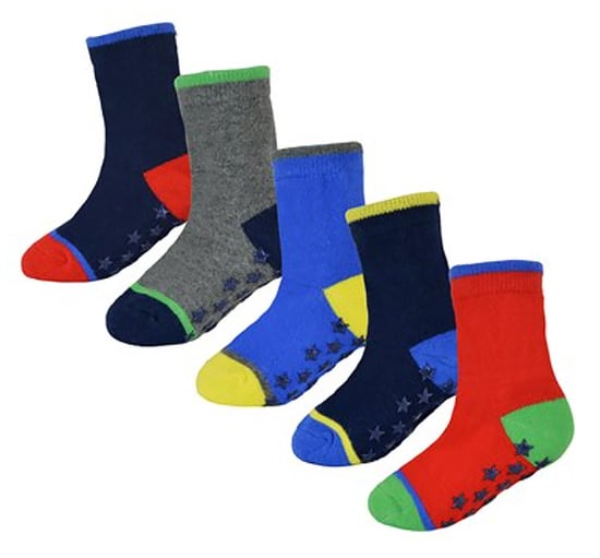Calcetines antideslizantes para bebé niño | Pack de 10 pares | Snob de calcetines | Calcetines de algodón suave con pinzas de estrella - Estilo 2 - Image 2