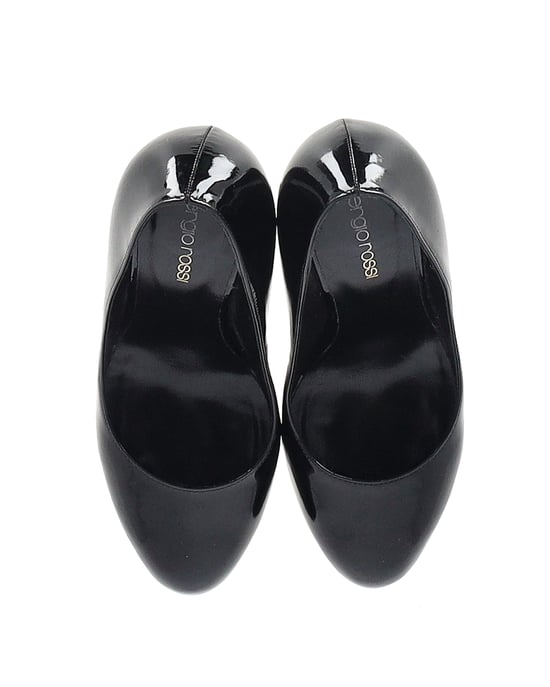 Sergio Rossi High Heel Pumps in Black Patent Leather - Image 6