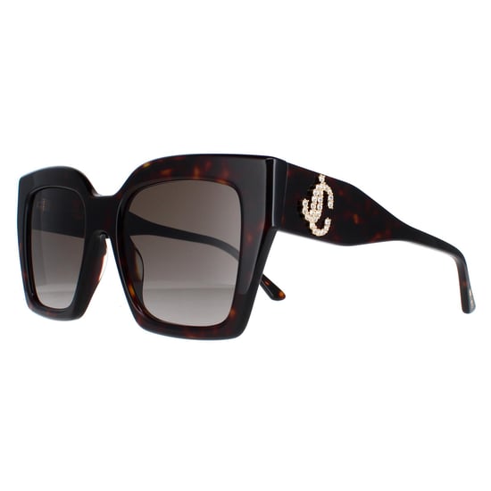 Jimmy Choo Square Womens Dark Havana Brown Gradient Eleni/G/S