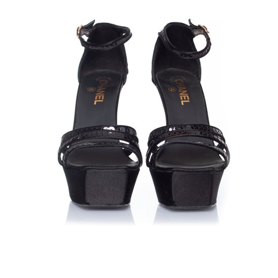 Black sequined sandal - Image 3