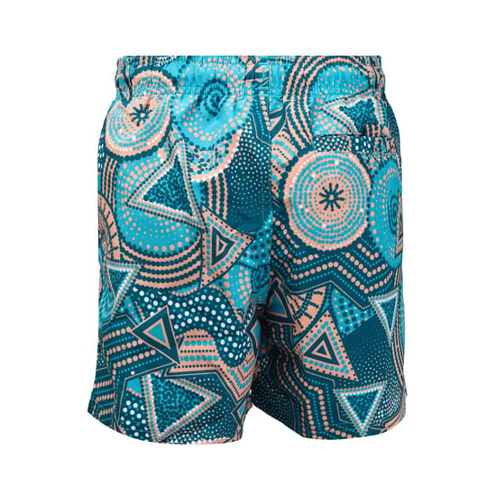 Boy's Speedo Digital Print 13 inch Swim Shorts in Blue Orange