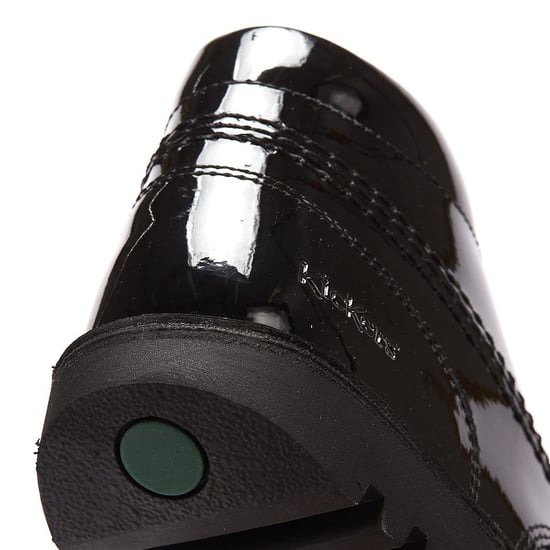 Kickers Younger Girls Ankle Boots Hi Zip Leather With Lace and Zip black patent - Image 6