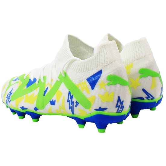 Botas de fútbol Puma Future Match x Neymar FG/AG para niños blancas - Image 3