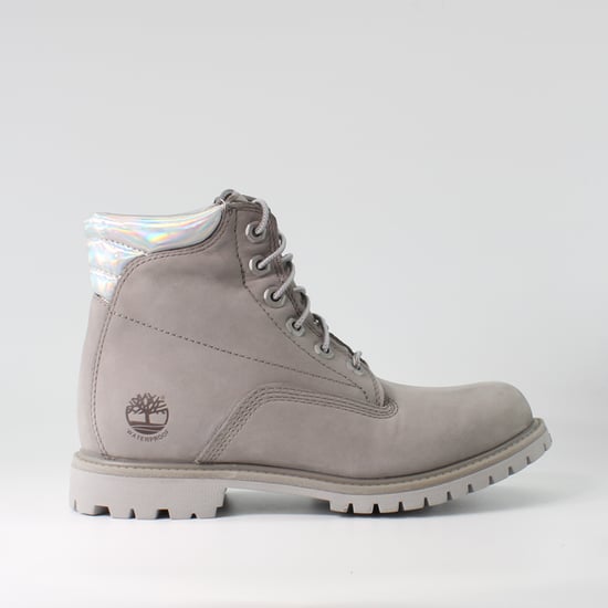 Timberland Waterville Grey Nubuck Leather Womens Lace Up Boots A2ADF - Image 1
