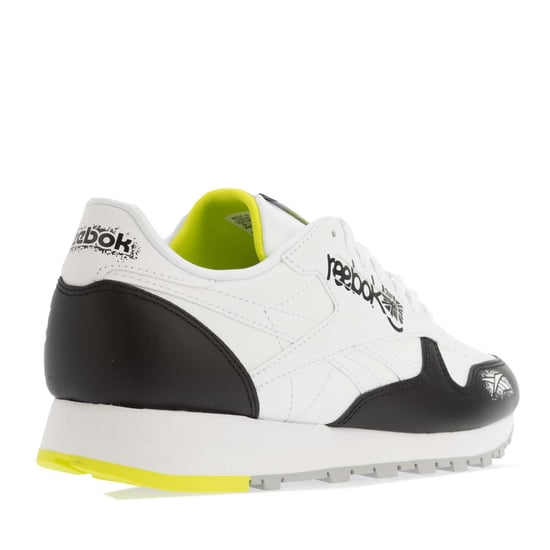 Men's Reebok Classic Leather Shoes in White Black
