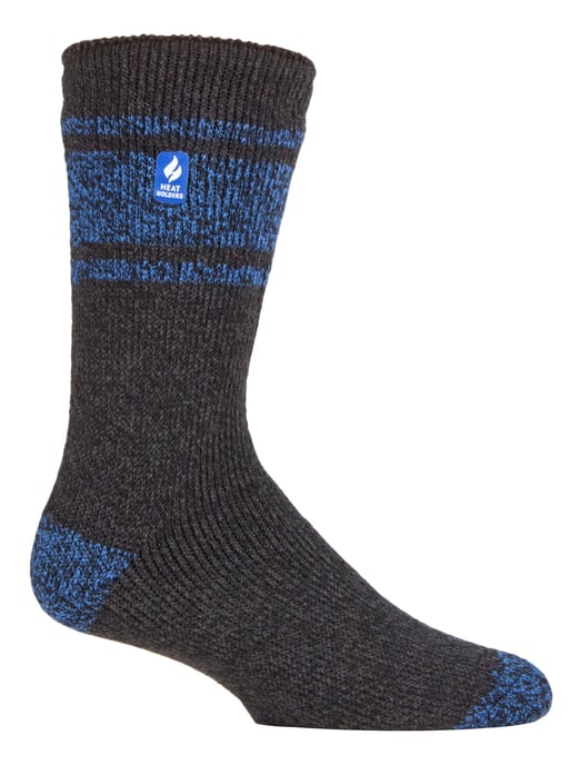 Calentadores - Calcetines Térmicos Extra Gruesos para Hombre para el Invierno | Calcetines Aislantes de Forro Polar Cálido | Regalos para Hombre - Carbón / Azul (Atenas) - Image 1