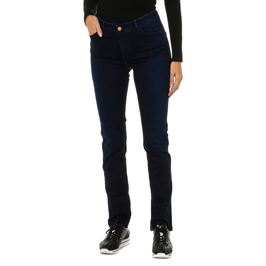 Long worn effect denim pants 6Y5J18-5D2DZ woman