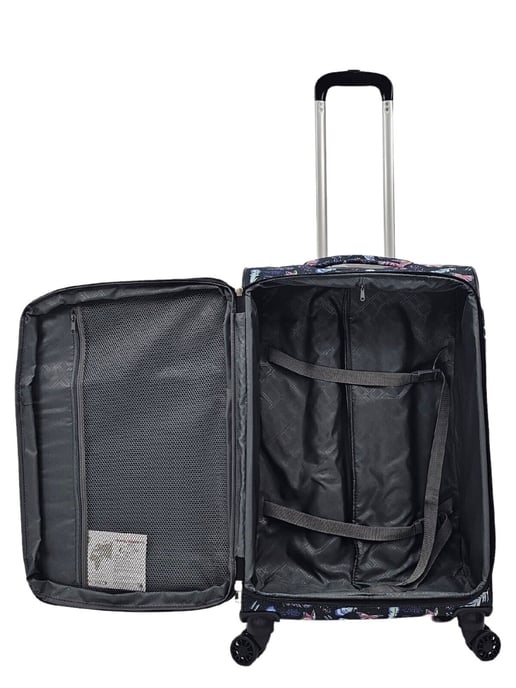 Lightweight Suitcases 8 Wheel Luggage Butterfly Travel Soft Bags