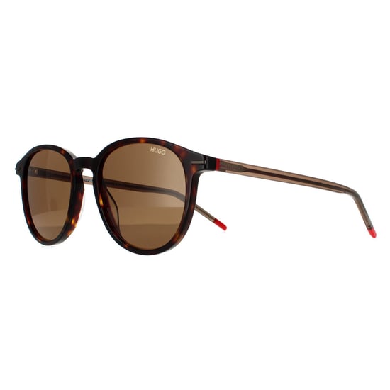 Hugo by Hugo Boss Round Mens Dark Havana Brown Sunglasses - Image 2