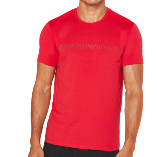 Camiseta de cuello redondo con logotipo de Emporio Armani para hombre - Image 1