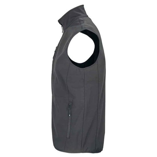 SOLS Mens Falcon Softshell Zipped Body Warmer (Charcoal Grey Solid) - Image 3