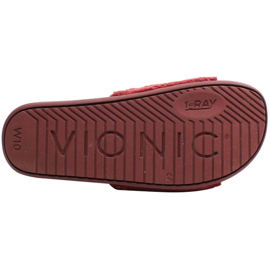 Vionic Keira Shearling Womens Red Sliders - Image 2