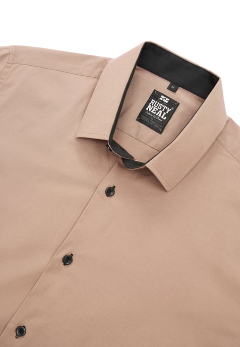 Rusty Neal Overhemd Slim Fit Beige - Image 3