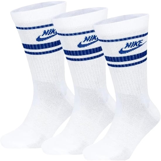 Nike DX5089 Unisex Dri-FIT Sportswear Everyday Essential Crew Socks (3 Pair) White