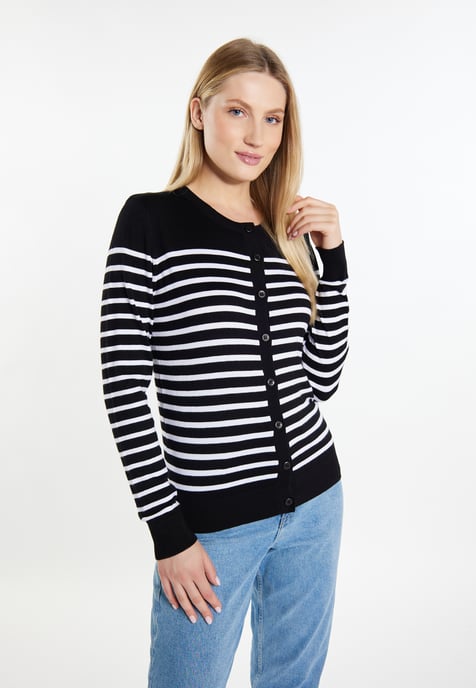 Dreimaster Cardigan women black white