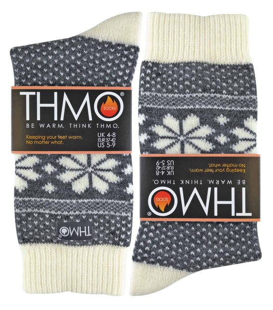 THMO - Calcetines nórdicos de invierno de mezcla de lana, estilo Fairisle vintage, para mujer - Image 2