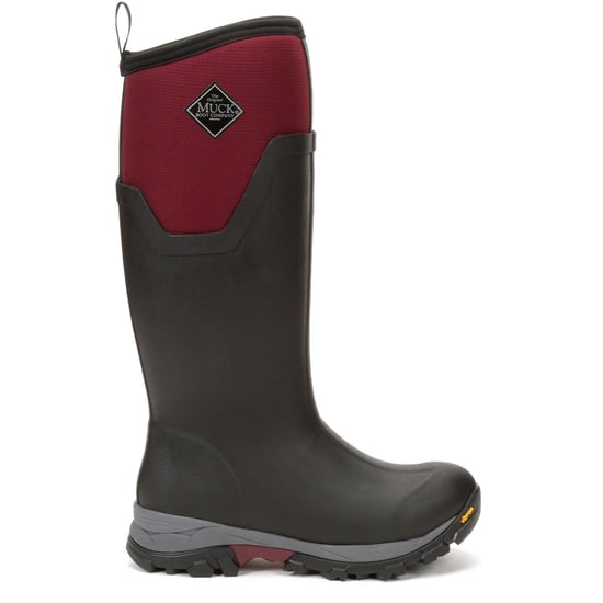 Muck Boots Arctic Ice Tall Rubber Black/Maroon Wellington Boots - Image 5