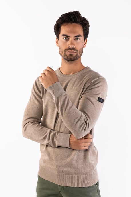 Presly & Sun Jersey Will R-Neck Jersey de punto Beige - Image 2