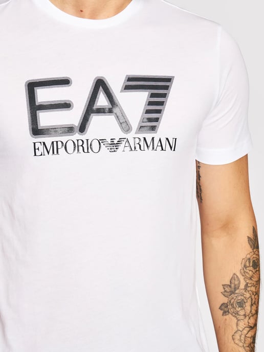 EA7 Emporio Armani Men's Short Sleeve T-Shirt, White - Image 5