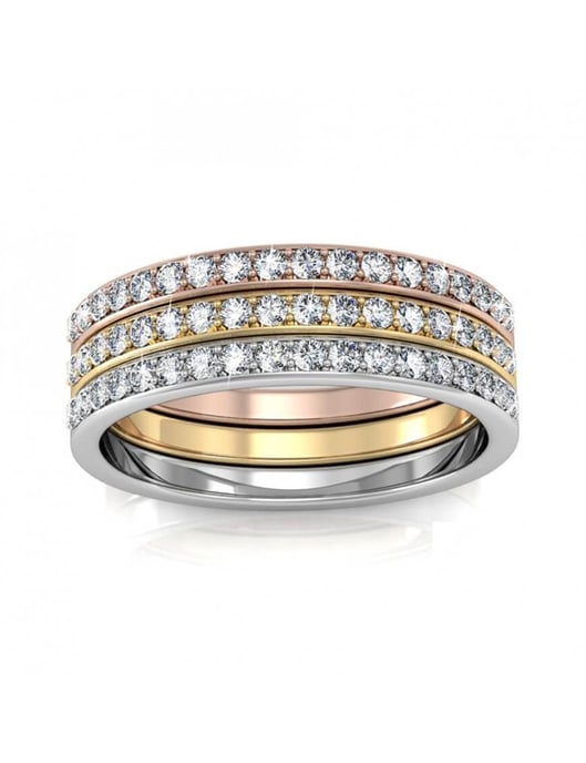 Anillo Trinity - Multicolor y Cristal - Image 3