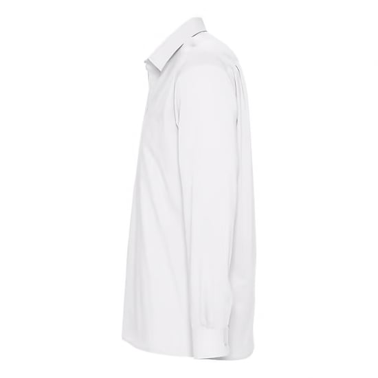 SOLS Mens Baltimore Poplin Long-Sleeved Shirt (White) - Image 3