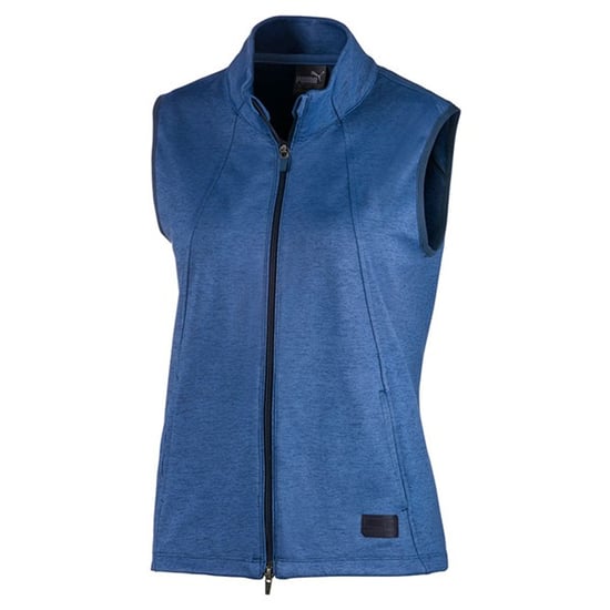 Puma Cloudspun Warm Up Vest Zip Up Blue Womens Sleeveless 595852 02