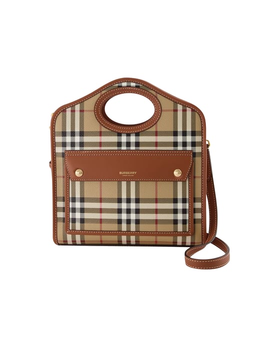 Mini Pocket - Burberry - Lona - Marrón - Image 1
