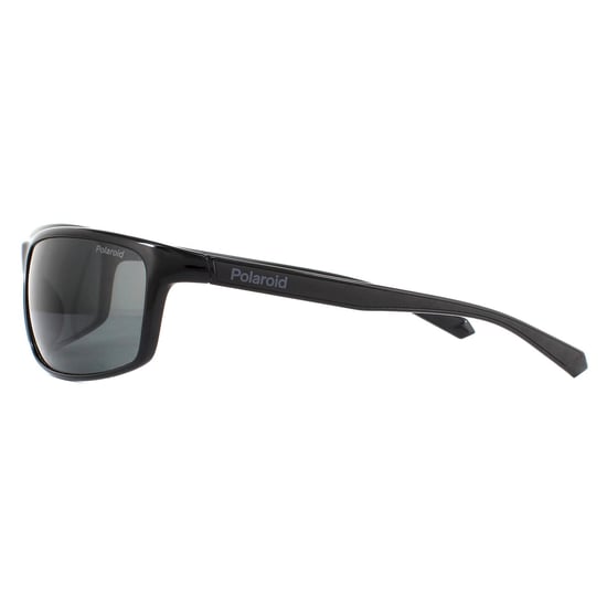 Polaroid Sport Wrap Mens Black Grey Polarized Sunglasses