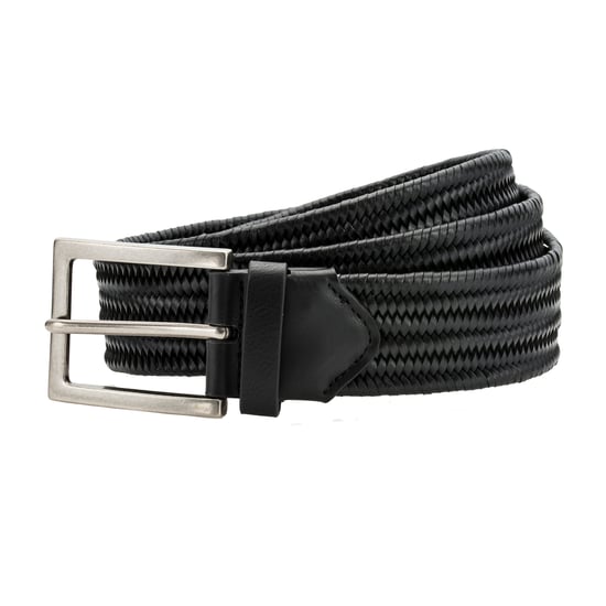 Asquith & Fox Mens Leather Braid Belt (Black) - Image 1