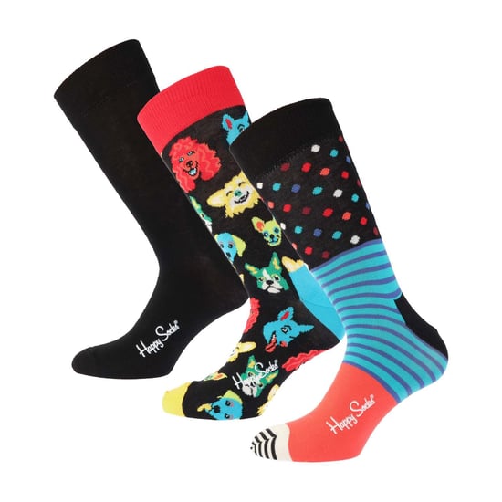 Men's Happy Socks Waterfall 3 Pack Socks in Black
