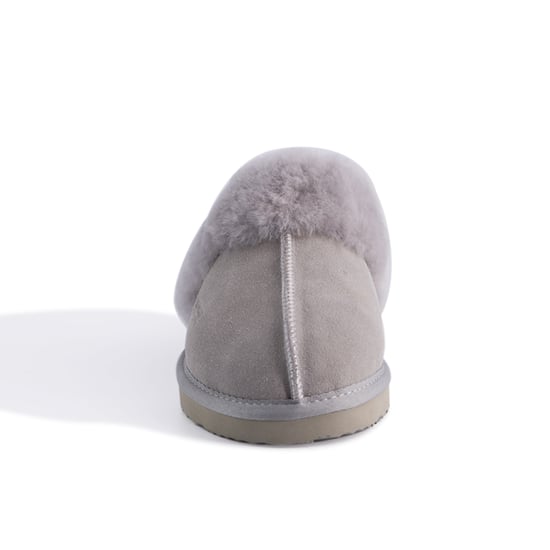 Aus Wooli "Sydney" Australia Sheepskin Wool Slippers, Light Grey
