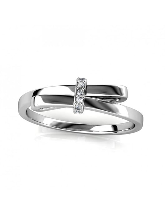 Anillo Lazo Luminoso - Plata y Cristal - Image 3