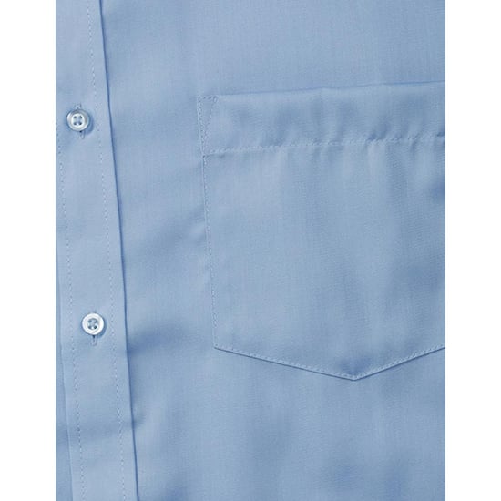 Russell Collection Mens Short Sleeve Ultimate Non-Iron Shirt (Bright Sky) - Image 2