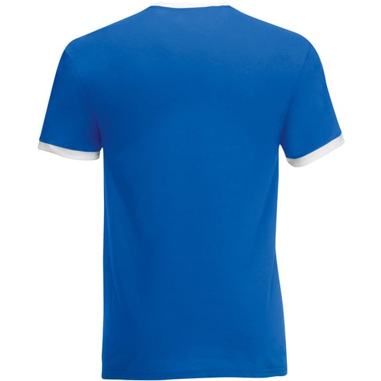 Fruit Of The Loom Mens Ringer Short Sleeve T-Shirt (Royal/White) - Image 2