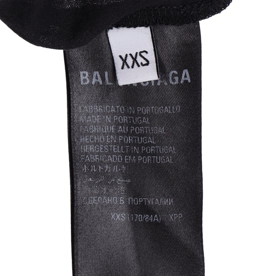 Balenciaga Fitted Crewneck Long Sleeve Top in Grey Cotton - Image 5