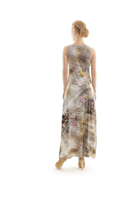 Vestido Maxi de Estampado Animal Abstracto - Image 3
