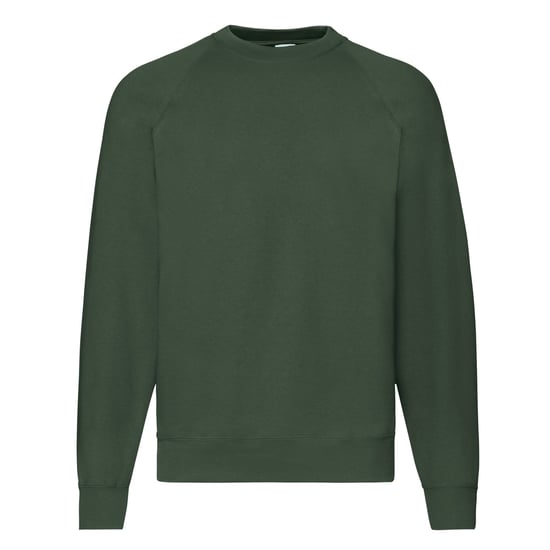 Fruit Of The Loom Mens Classic 80/20 Raglan Sweatshirt (Bottle Green) - Image 1
